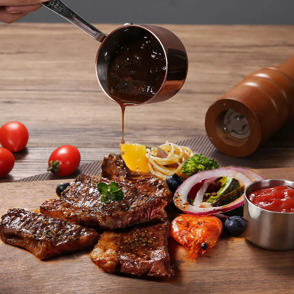 

Stainless Steel Sauce Cup Small Exquisite Chips Sauce Holder for Kitchen Western Restaurant Barbecue Picnic Outdoor Use