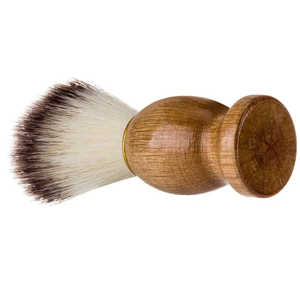 Natural Badger Hair Men\'s Shaving Brush Barber Salon Men Facial Beard Cleaning Appliance Shave Tool Razor Brush with Wood Handle