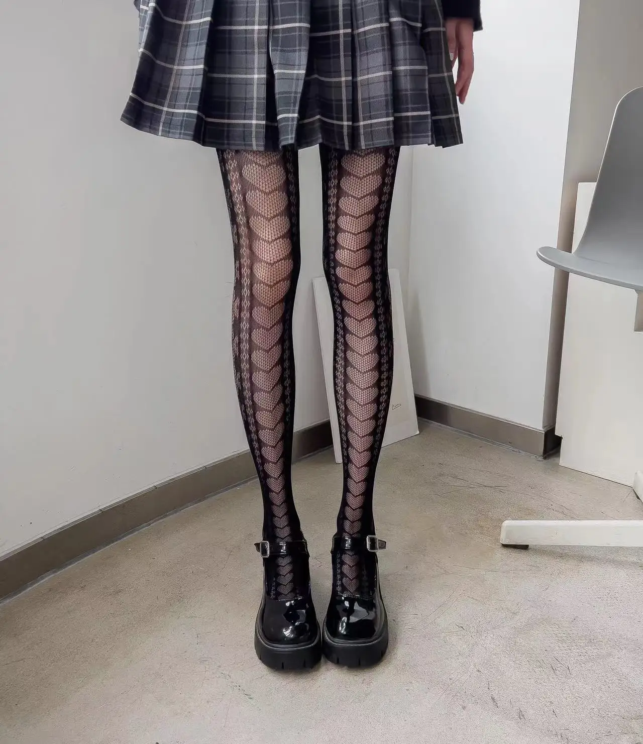 Cute Style Love Heart Jacquard Women's Pantyhose Summer Thin Elasticity Little Mesh Lolita Hottie Personality Anime Tights