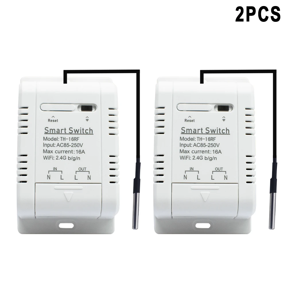 

2PCS Tuya Ewelink RF433 Intelligent Thermostat 85-250V WiFi Smart Temperature Switch 16A 3000W Energy Monitoring Module