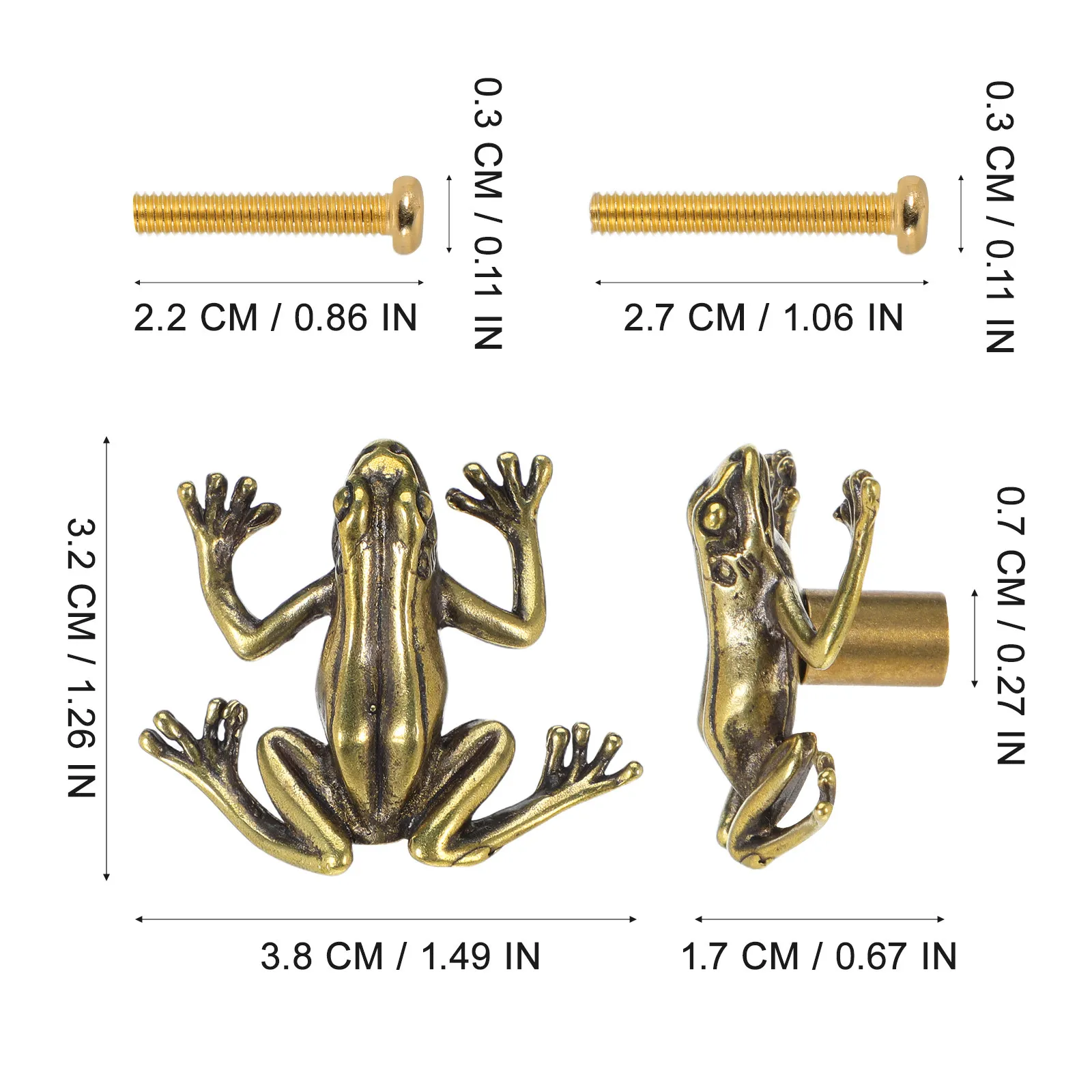 2pcs Frog Cabinet Knobs Animal Cabinet Knobs For Dressers Wardrobes Brass Frog Drawer Accessories Unique Furniture Hardware