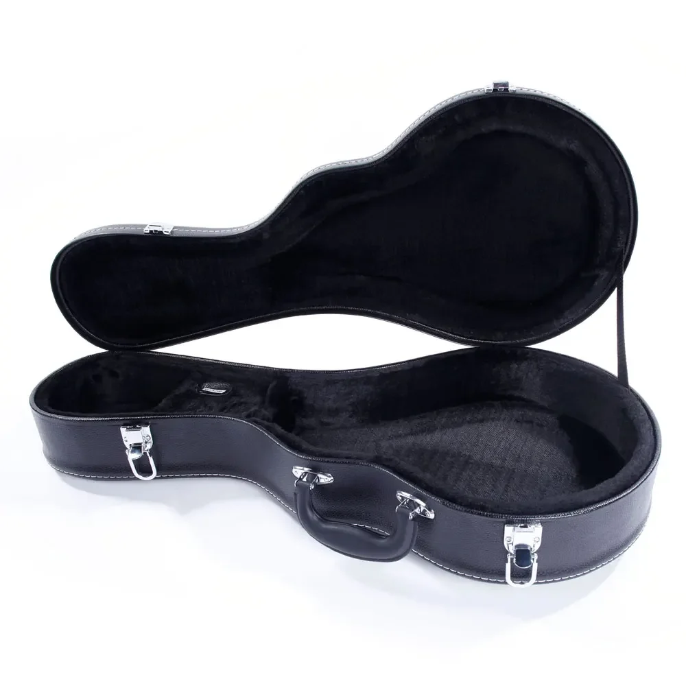 Für F-Style Micro groove Muster Leder Holz Mandoline Fall schwarz