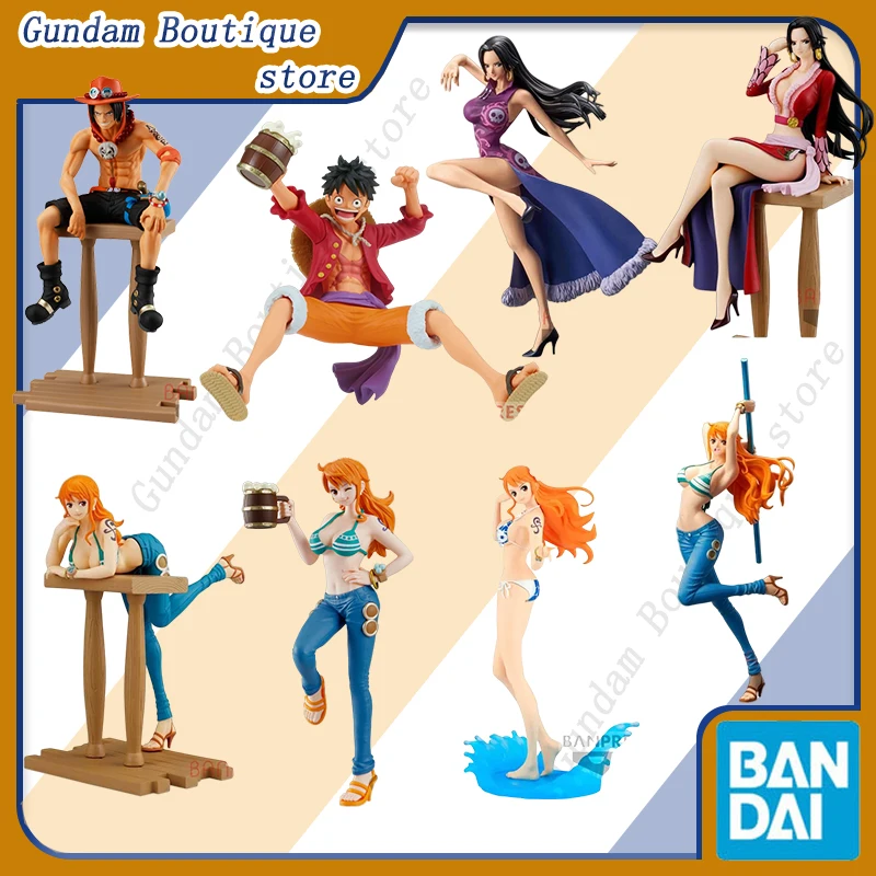 

Bandai Genuine BANPRESTO ONE PIECE Nami Monkey D. Luffy Portgas.D.Ace Boa.Hancock Anime Action Figure Model Toys Gift Children
