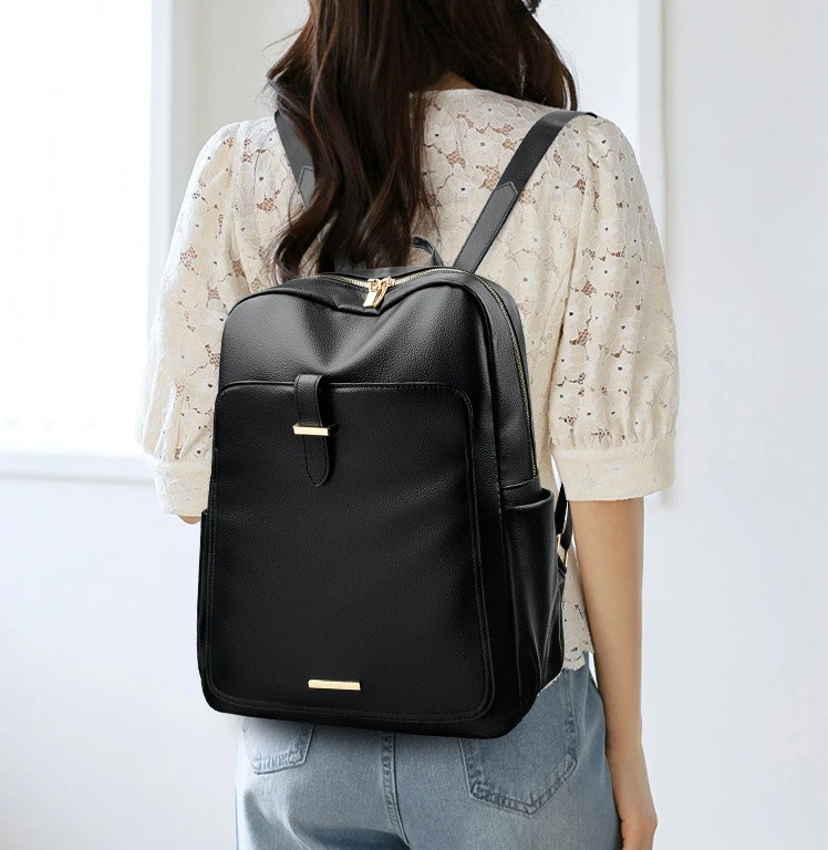 

Износостойкий женский ручной рюкзак из искусственной кожи, универсальный для поездок на работу, женский дорожный компьютерный рюкзак большой вместимости.