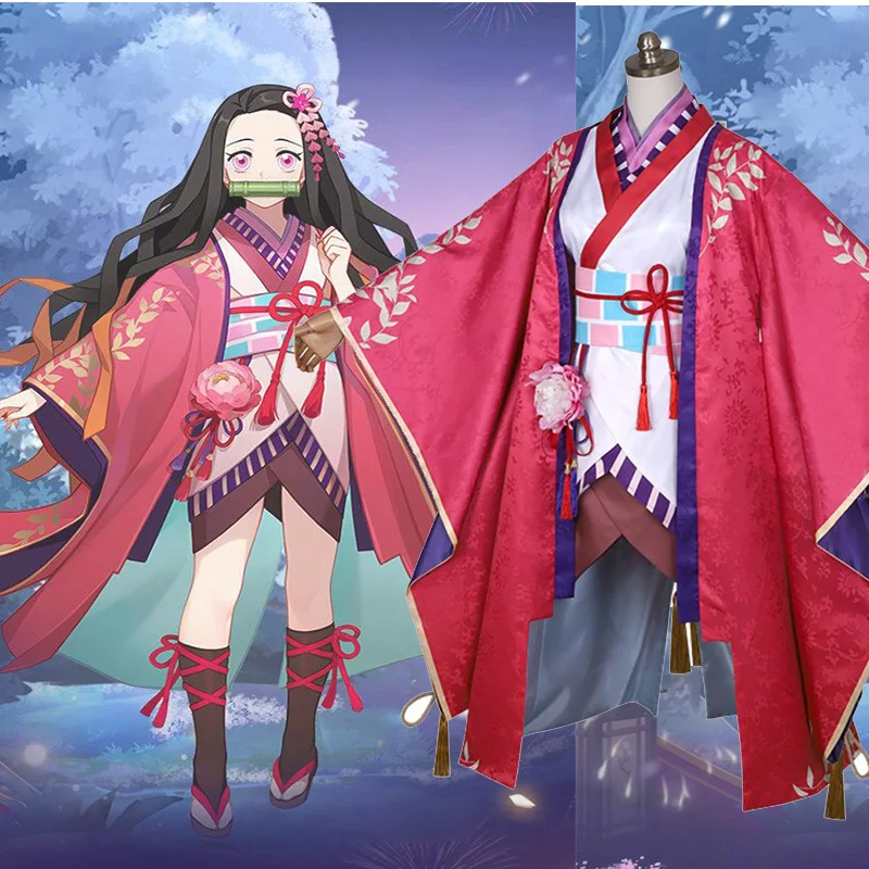 

Demon Slayer Onmyoji MOBA Kamado Nezuko Halloween Christmas Cosplay Costume Custom-made