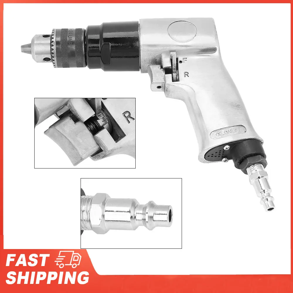 

Air Drill 3/8" 1700rpm High speed Pneumatic Drill Reversible Rotation Air Drill Tool for Hole Drilling Pneumatic Drill