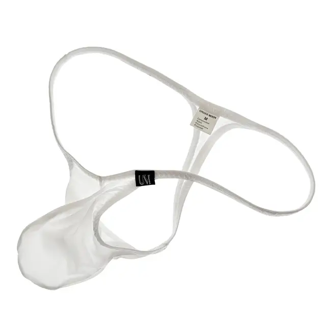 Simplicity Men's Ice Thongs Super Thin Waist Belt Solid Color Comfortable Pouch Translucent Underwear Briefs for Daily Wear 2 Simplicity Men's Ice Thongs Super Thin Waist Belt Solid Color Comfortable Pouch Translucent Underwear Briefs for Daily Wear 2
