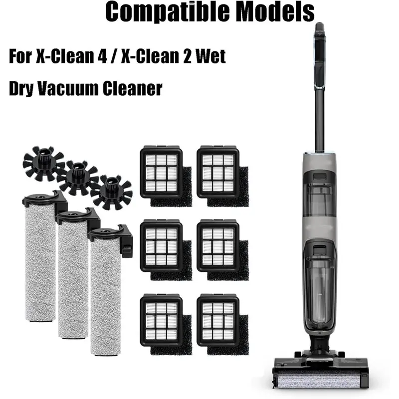 INLIG-Brush Roll And HEPA Filter For Rowenta X-Clean 4 / ZR335A00 Vacuum Cleaner Accessories Brush Rollers Filters Side Brush
