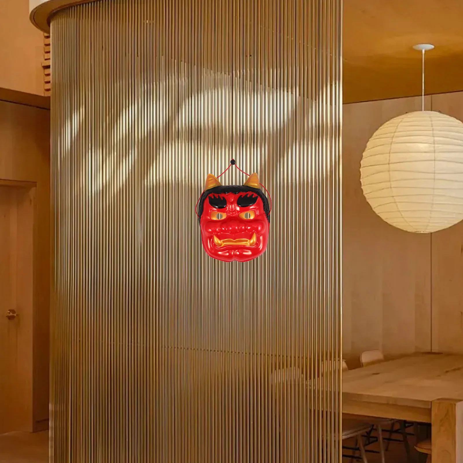 

Japanese Oni Mask Samurai Demon Design Traditional Theater Full Face Cover For Halloween Cosplay Party Decor Vintage Beast