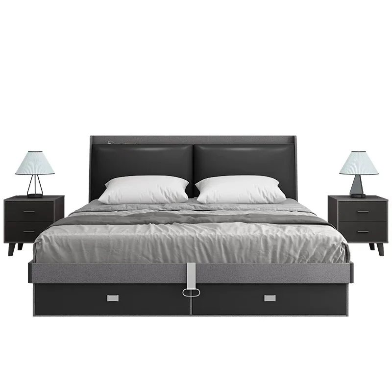 

For Hot Selling Modern Luxury King Size Double Bed High Quality Queen Size Wooden Bedroom Furniture Beds
