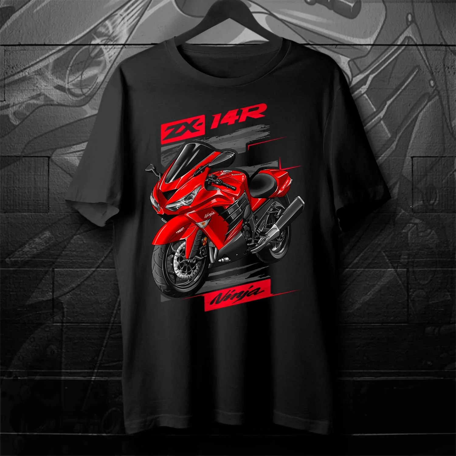2012-2024 Models Japanese Ninja ZX-14R Motorcycle T-Shirt 100% Cotton O-Neck Short Sleeve Summer Casual Mens T-shirt Streetwear