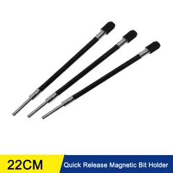 Flexible Shaft Electric Drill Hex Screwdriver Bit 1/4 Inch Hex Shank Long Quick Release Magnetic Bit Holder, Extension Rod 220mm