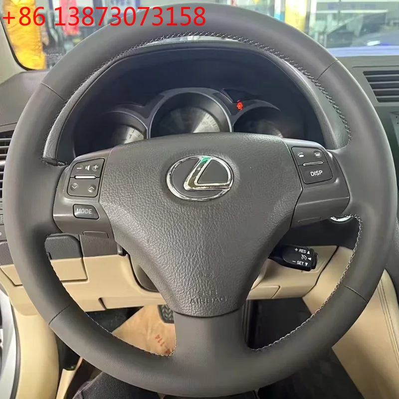 Hand-stitch Steering Wheel Cover for Lexus GS300 GS350 2005 2006 2007 2008 DIY Black Napa Leather Style Accessory