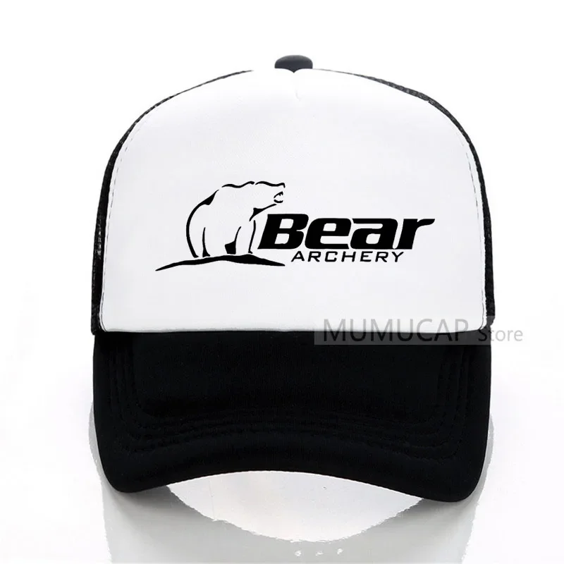 

Outdoor hunting Archery Bear Baseball Cap Summer Sports men visor hat Bear Archery hats Mesh breathable trucker caps