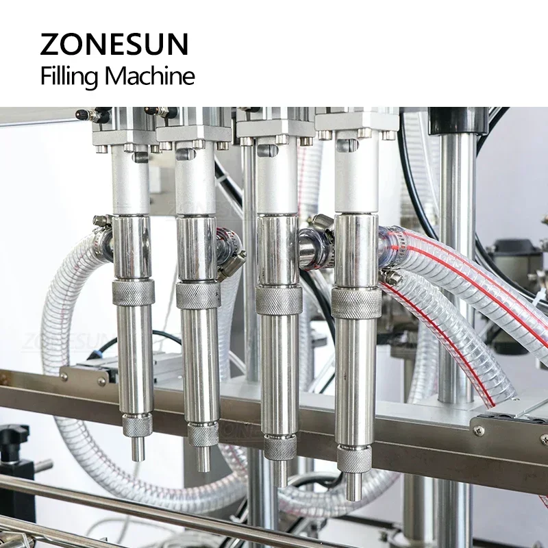 ZONESUN ZS-YT4T-4PM Máquina automática de enchimento de aquecimento para mistura de líquidos de pasta de pimenta e curry