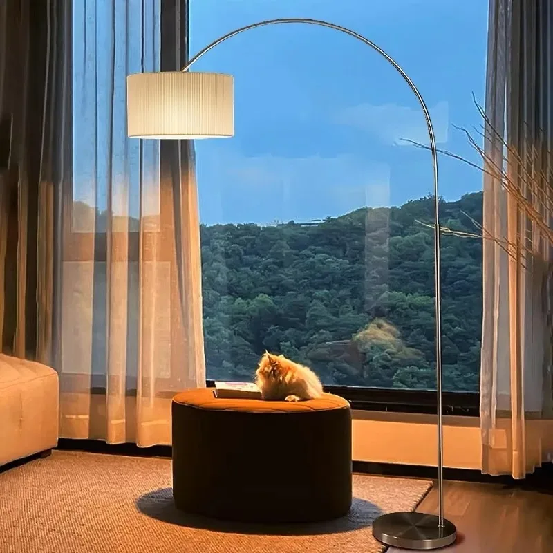 

Modern Fishing Lamp Floor Lamp Living Room Sofa Lights Luxury Minimalist Apartment LED Decorative Lighting Bedroom Bedside Light