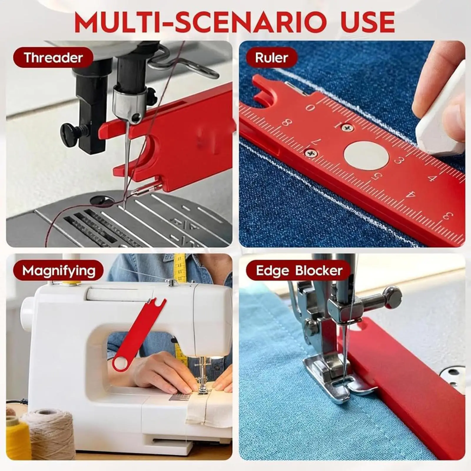 Needle Threader For Sewing Machine Anti-slip Grip Threading Hook Needle Threading Tool For Grandma Mother Beginner Art Craft view 3
