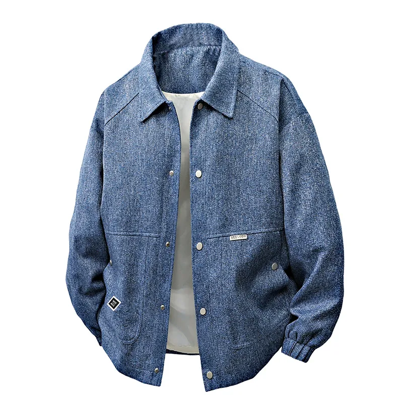 Men's Large Size Jackets 6XL 7XL 8XL Spring and Autumn New Lapel Loose Long-sleeved Multicolor Casual Windbreaker Ropa Hombre