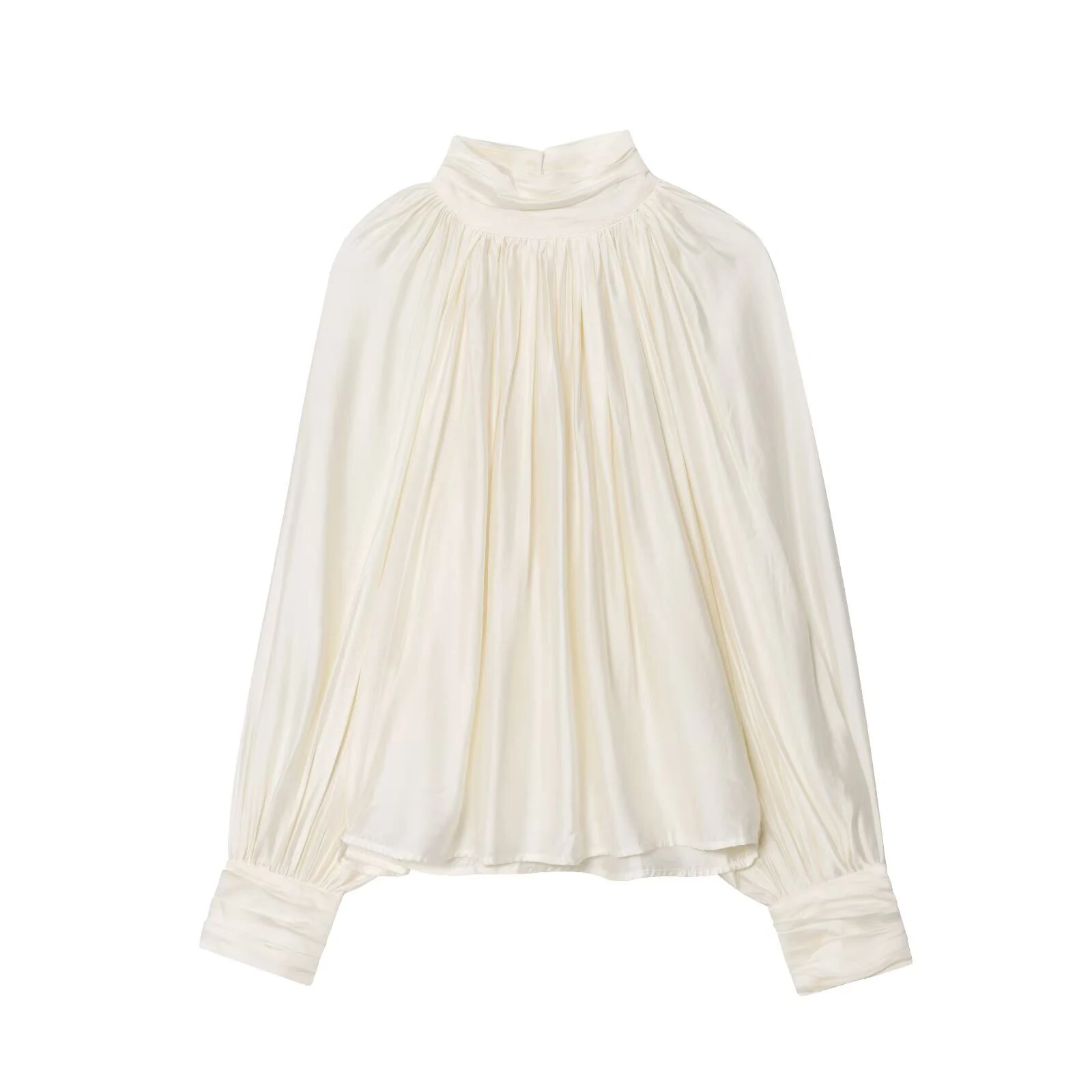 2025 Autumn New Women's Clothing European and American Style Fashion Personalized Temperament Versatile Hanging Fold Top