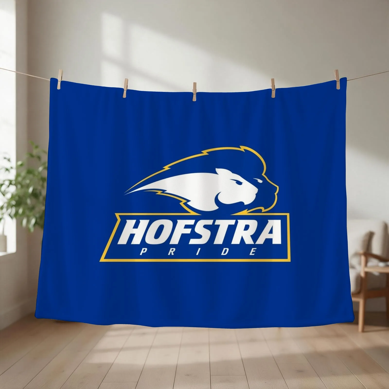 the Pride Hofstra-icon Throw Blanket couch cozy soft plush fuzzy picnic outdoor blanket