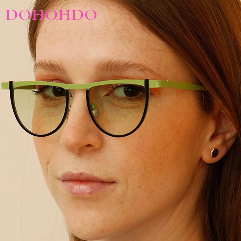 

DOHOHDO новые полукруглые солнцезащитные очки для мужчин и женщин, ретро-дизайн, очки в стиле стимпанк, уличные солнцезащитные очки UV400 для унисекс, Oculos De Sol