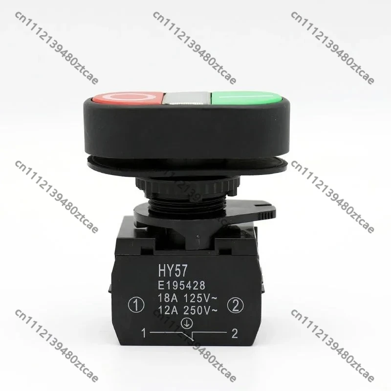 HY57 Industrial Push Button Switch 250V 12A 125V 18A Power Off Function Replacement ControlSwitchPower Tool Industrial Equipment