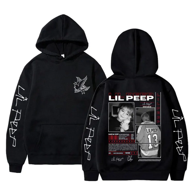 

Rapper Lil Peep Hell Boy Crybaby Print Hoodie Men Women Casual Vintage Sweatshirt Men's Clothing Hip Hop Fashion Trend Pullover