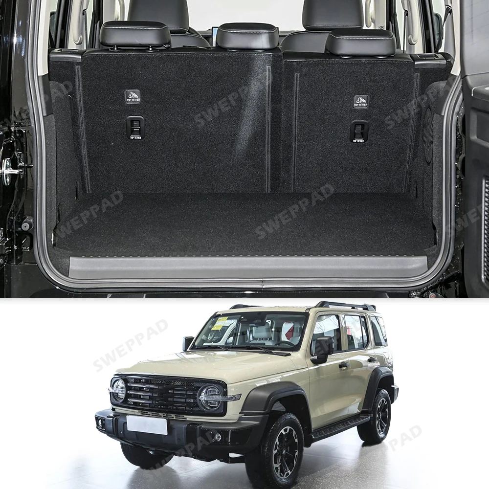 Cargo Liner For Tank 300 New Energy 2024 2025 Car Trunk Mat Cargo Ma 3D Shaped Laser Measured Trunk Liners Custom Carpet Cover