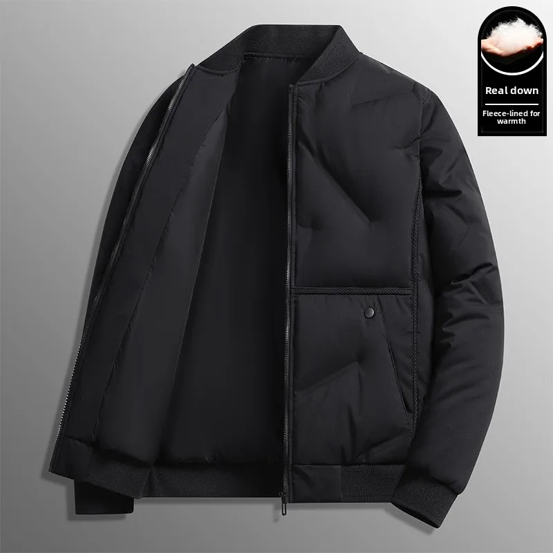 

Down jacket men's stand-up collar versatile winter jacket 2024 new baseball collar windproof warm stand-up collar down jacket