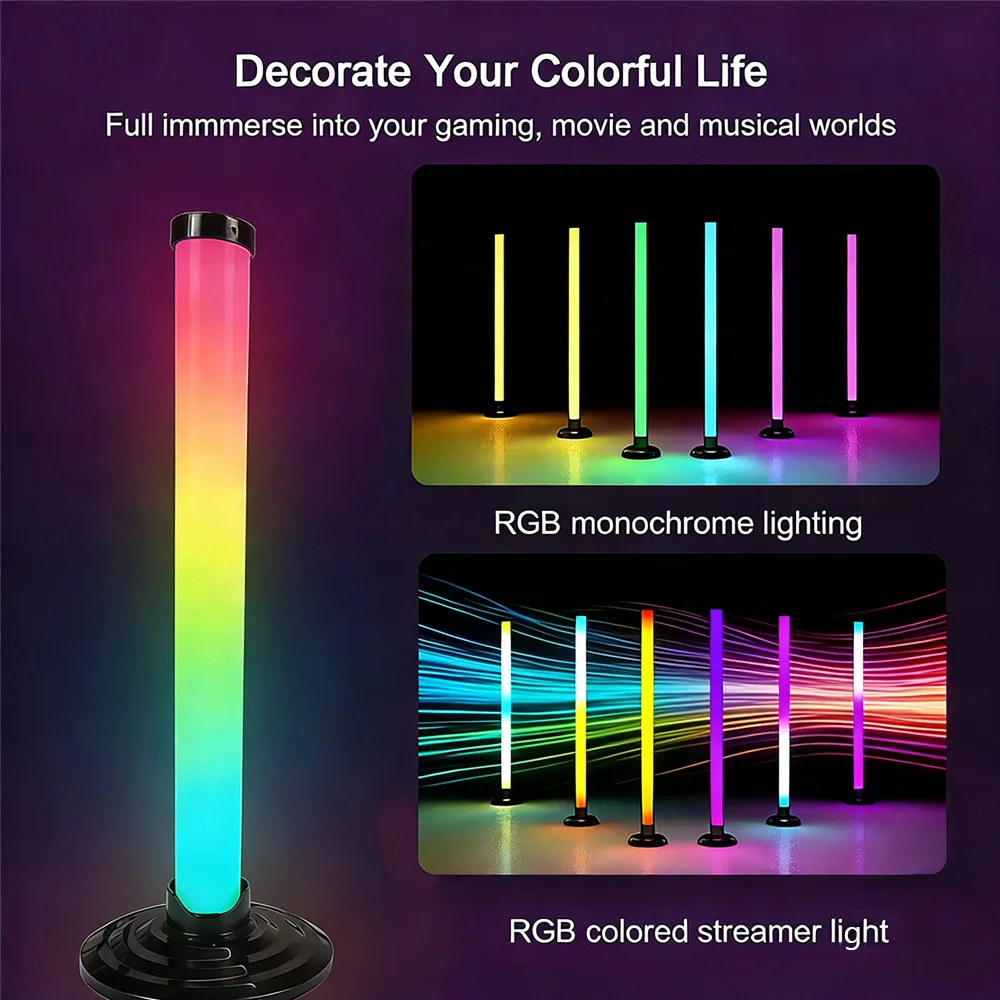 25CM 5V USB RGB LED-Licht Ambiente-Beleuchtung Magische Farbwechsel-Soundeffekte PUL Bluetooth Musik-Synchronisationslicht Gaming Desktop PC Party LED