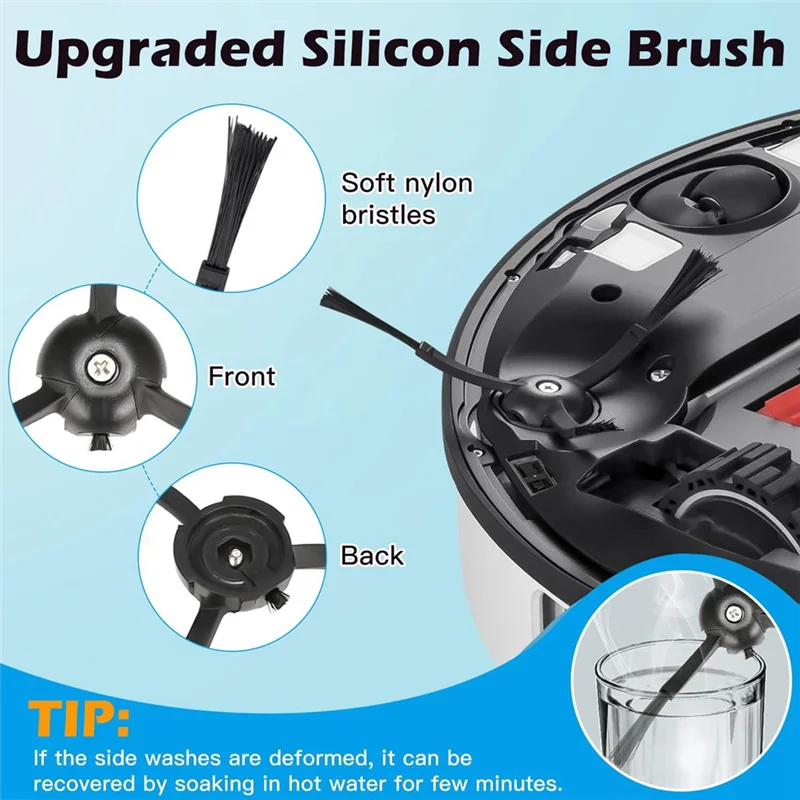 ABVI-액세서리 부품 Roborock S8 Maxv 울트라 진공 청소기 부품 메인 사이드 브러시 HEPA 필터 걸레 천 먼지 봉투