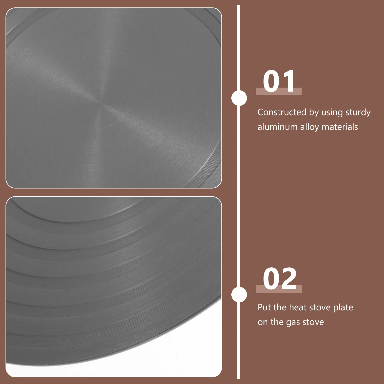 

Kitchen Stove Heat Diffuser Plate Aluminum Alloy Thawing Plate for Gas Stove Cookware Heat Transfer Kitchen Essential