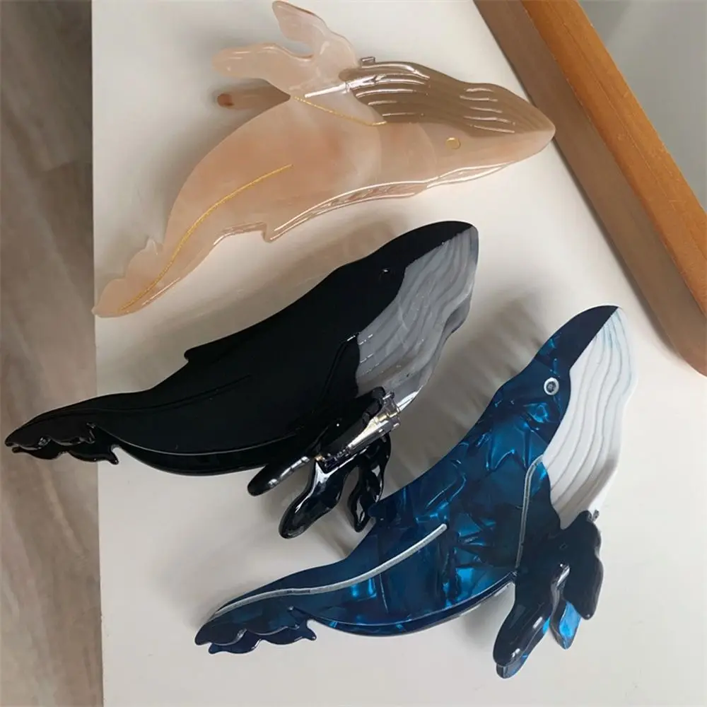 Hair Clip Dolphin Geometric Shape Large Grab Clip Female Hair Accessories Acetic Acid Hair Clip Hair Claw Korean Style Headwear