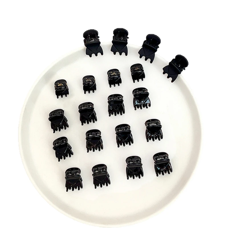 Petite pince à cheveux noire pour femmes et filles, ornement de cheveux, Mini pince à cheveux, accessoires de mode, 12/24 pièces/ensemble