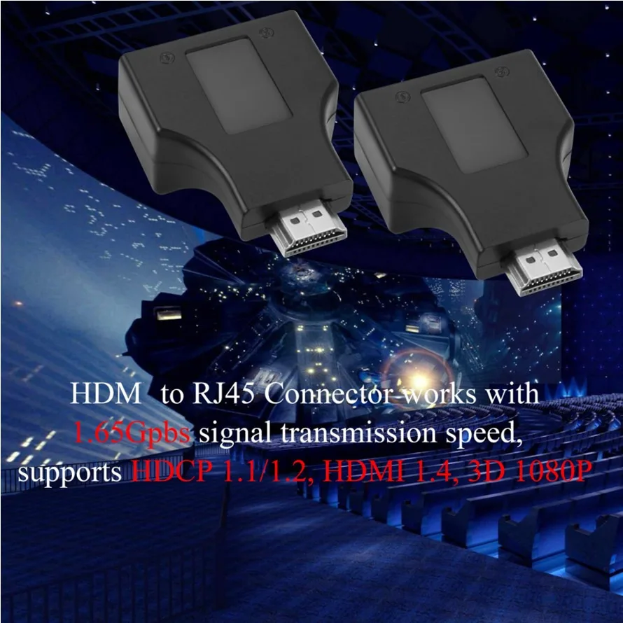 1 زوج مزدوج RJ45 HDMI متوافق موسع تمديد يصل إلى 30 متر أكثر من CAT6/5E شبكة إيثرنت LAN TX RX محول ل HDTV DVD PS3