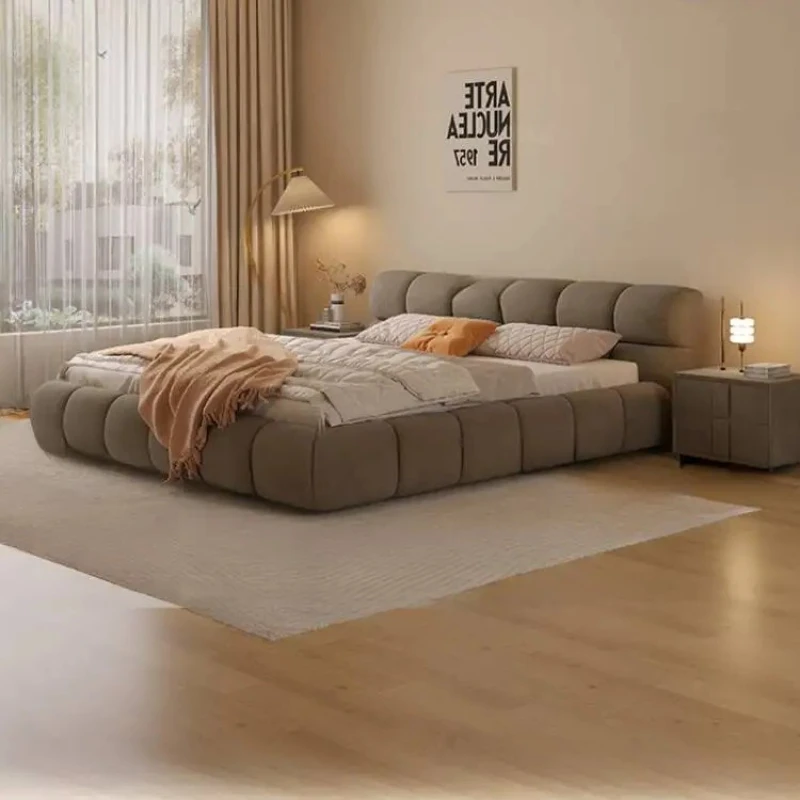 

Tall Headboard Bed Frame Elegant European Style Nightstands Queen Bed FrameFull Size Under Storage Cama De Casal Home Furniture