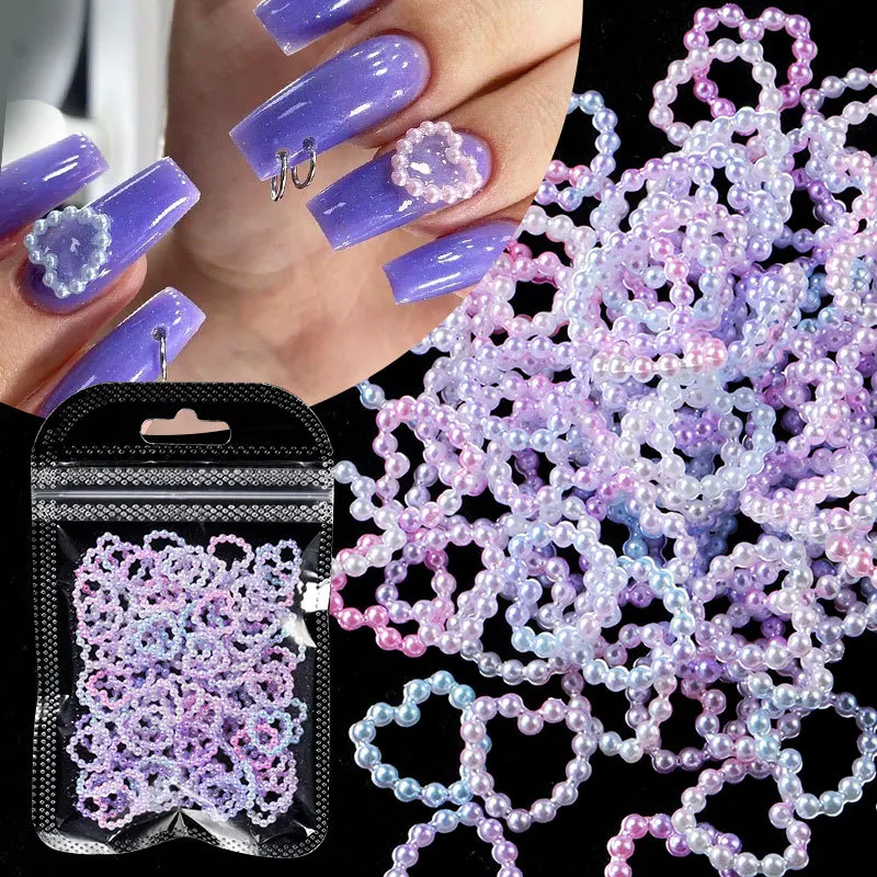 Breloques en Forme de Cœur Creux 3D pour Décoration d'Ongles, Breloques de Nail Art, Documents Gradués, Bijoux Artisanaux à Dos pio, Accessoires DIY, Sac de 100 Pièces