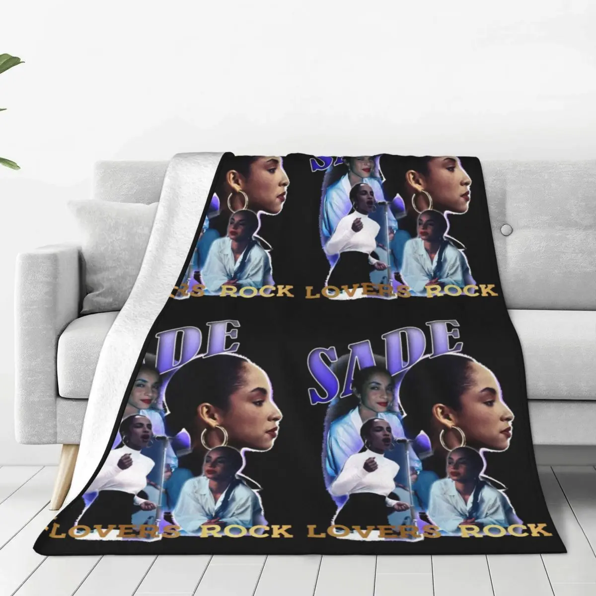 S-Sade Adu Hip Hop Blanket Cover Fleece Throw Blankets Airplane Travel Personalised Lightweight Bedsprea