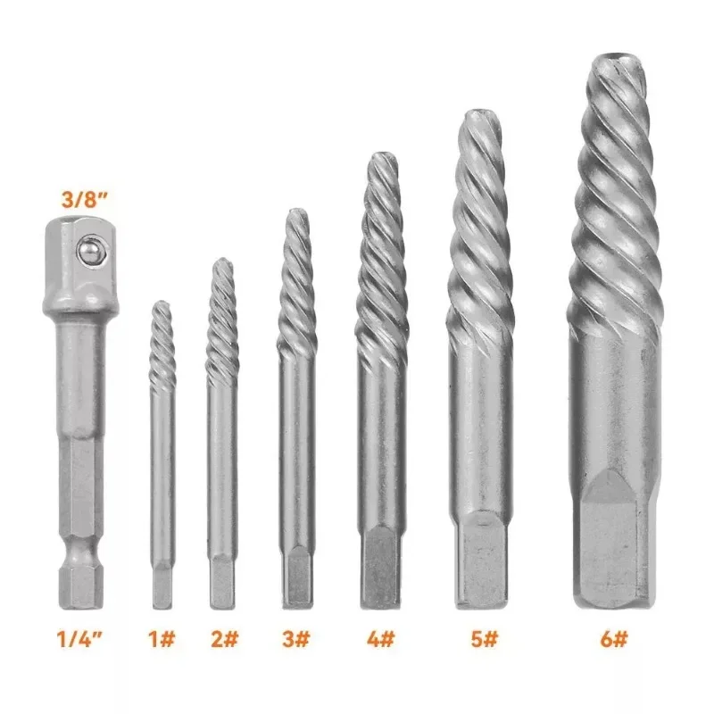 26PC Broken Nut Bolt Extractor Socket Head To Take Hexagonal Screw Tool Screws Remover Threading Tool Kit Nuts Set