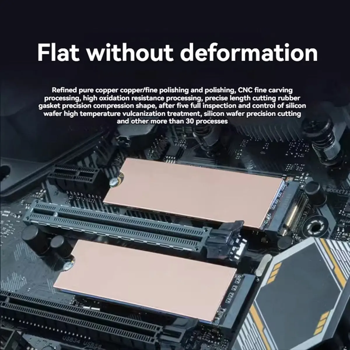 T35C SSD Copper Heatsink Cooler Hard Drive Box Cooling Sticker Thermal Pad for Laptop Desktop