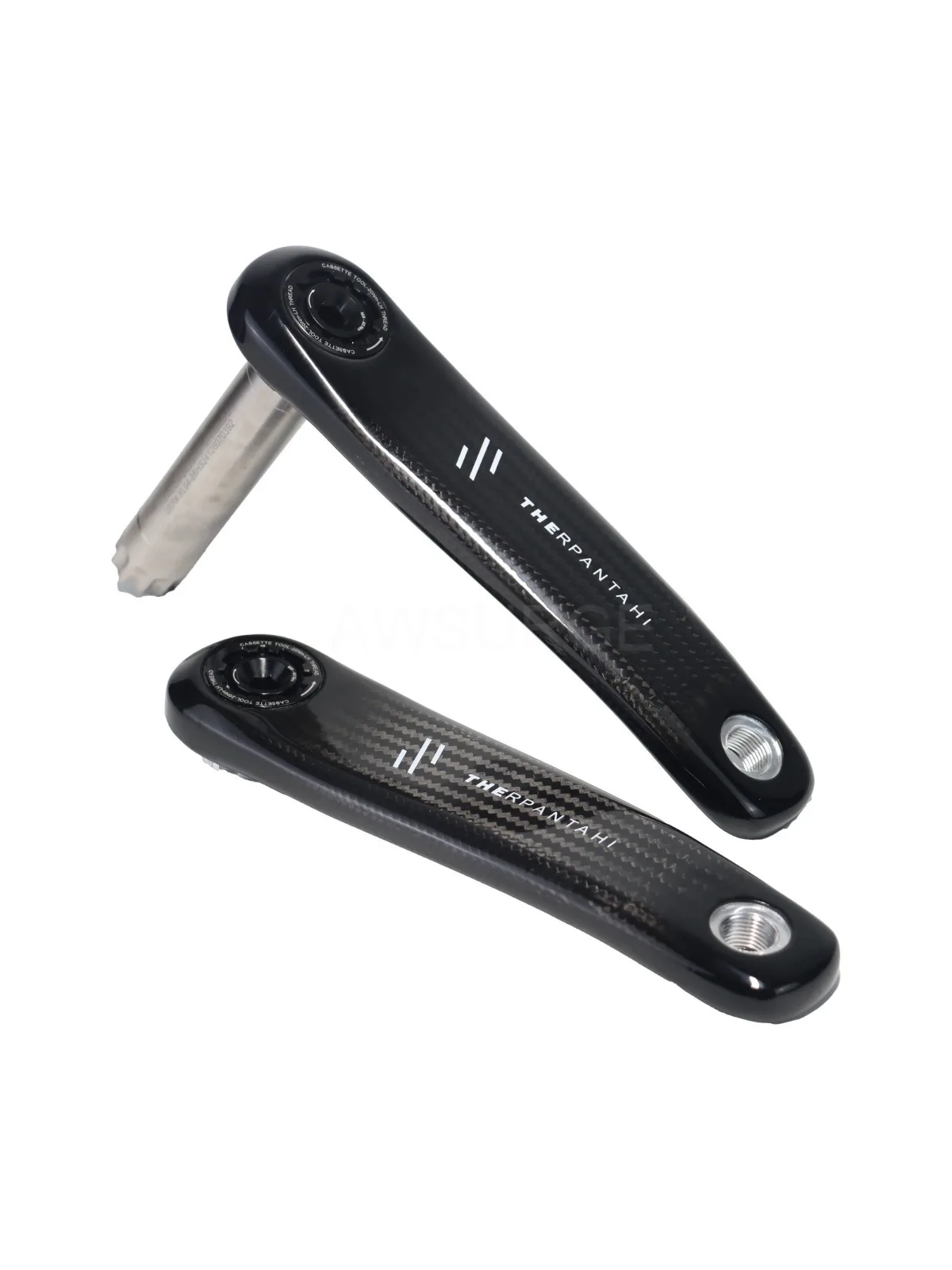 RPANTAHI Mountainbike Carbonfaser-Kurbel GXP Straight Mount 24 Titan-Achse Single Disc AM/DH/XC Nachrüstung