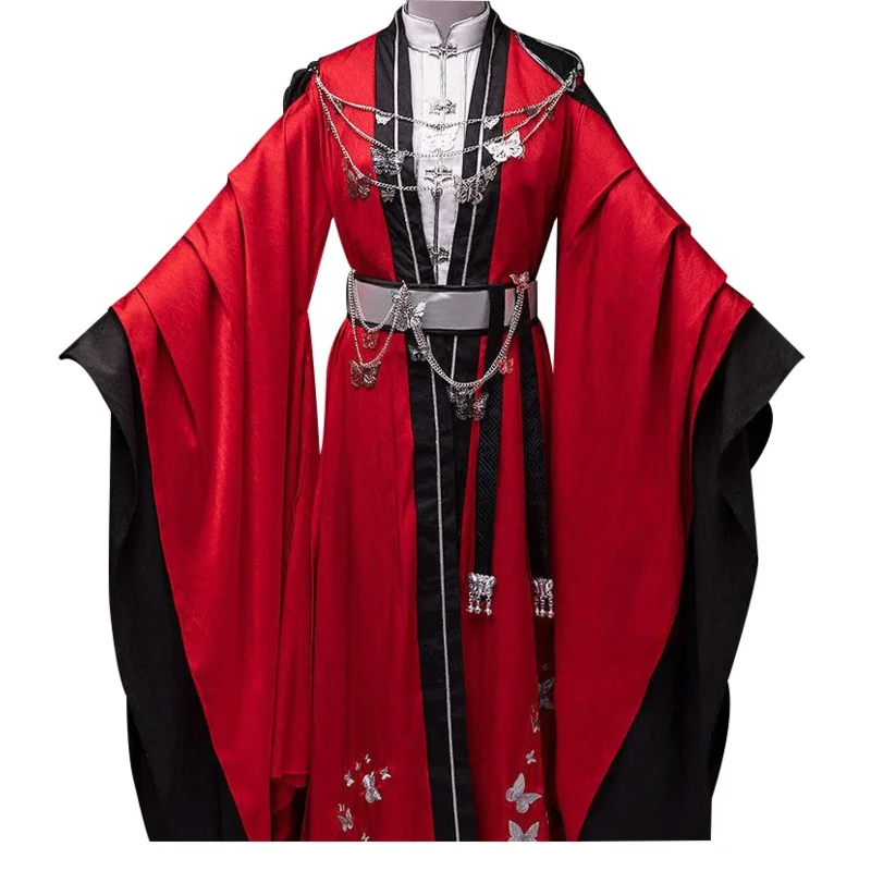 Tian Guan Ci Fu cosplay costumes Hua Cheng cosplay San Lang red sets Hua Cheng uniform party Halloween suit