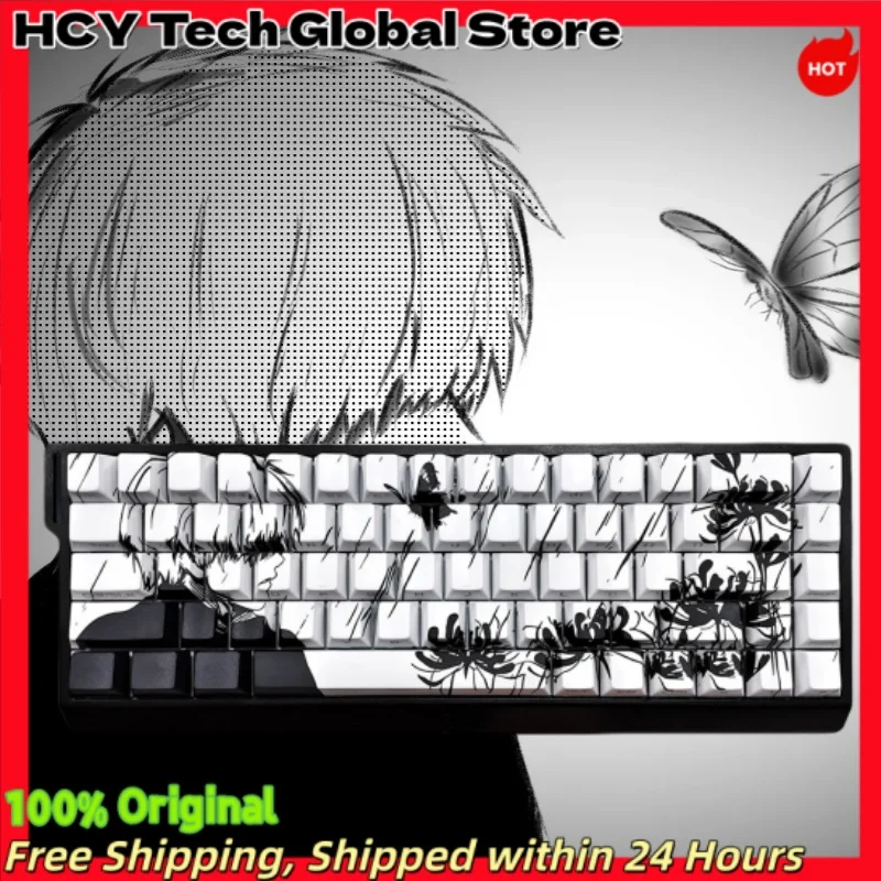 Image of Tokyo Ghoul Kaneki Ken Anime Tastenkappen Mechanische Tastatur Cherry PBT Benutzerdefinierte Niedliche Tastenkappen PC Gaming Tastatur Zubehör Geschenk