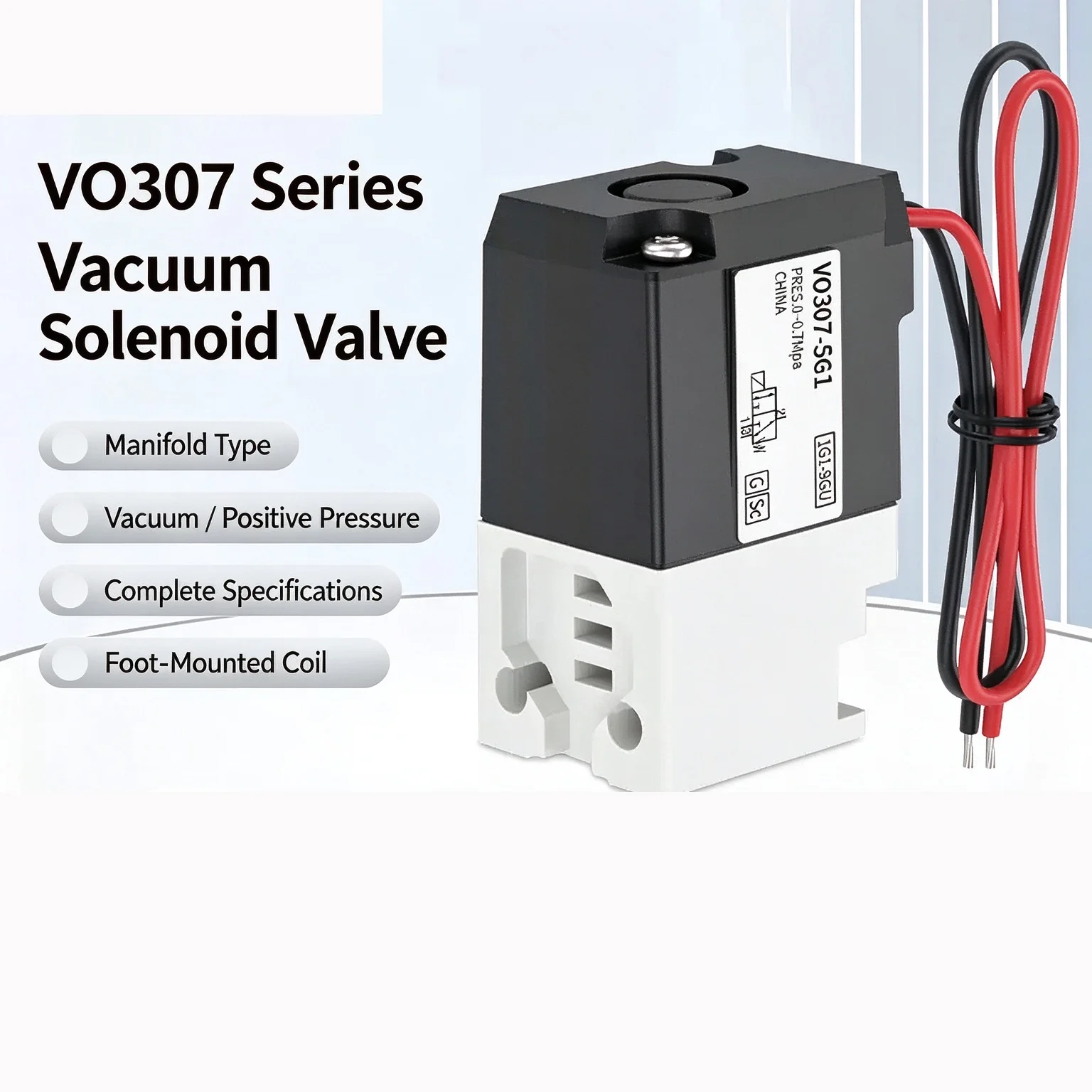 3 Way Pneumatic High Frequency Solenoid Valve Vacuum Valve with 1/8' 1/4' Thread 12V 24V 220V VT307 VT307V for Industrial Use
