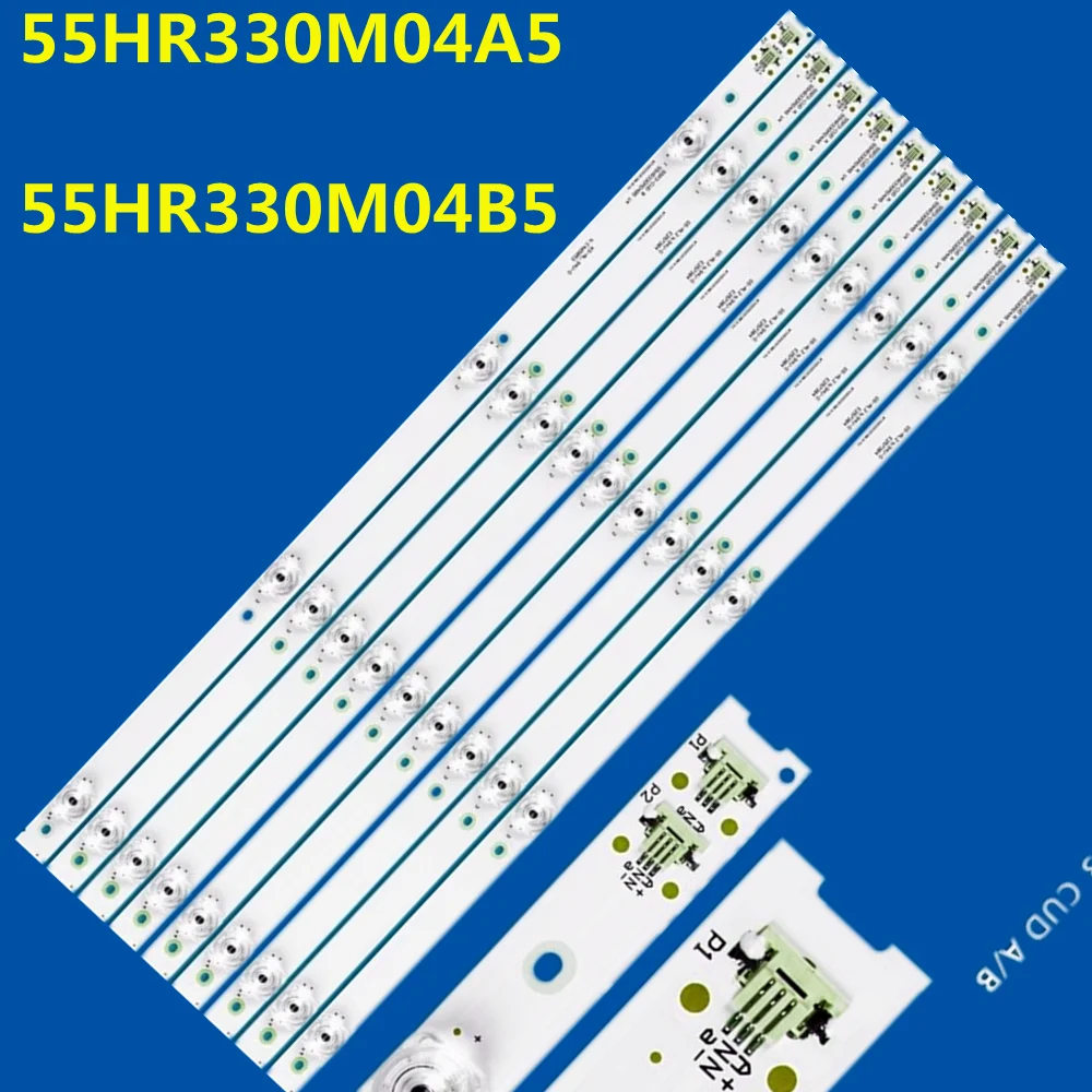 

9PCS LED Strip 55HR330M04A5 55HR330M04B5 4C-LB5504-HR15J HR16J For 55BC7600 55U6780C 55A950C 55A880C 55P3F 55P3-CUD LVU550ND1L