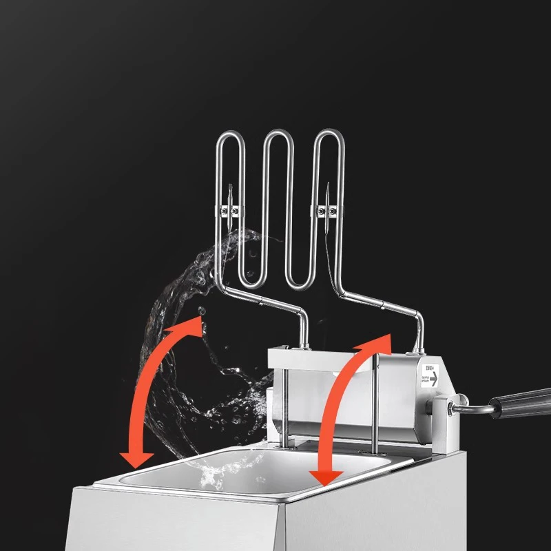 20l elektrische Friteuse kommerzielle intelligente automatische Hebe fritte use Friteuse Doppel zylinder große Kapazität gebratenes Huhn hacken Französisch