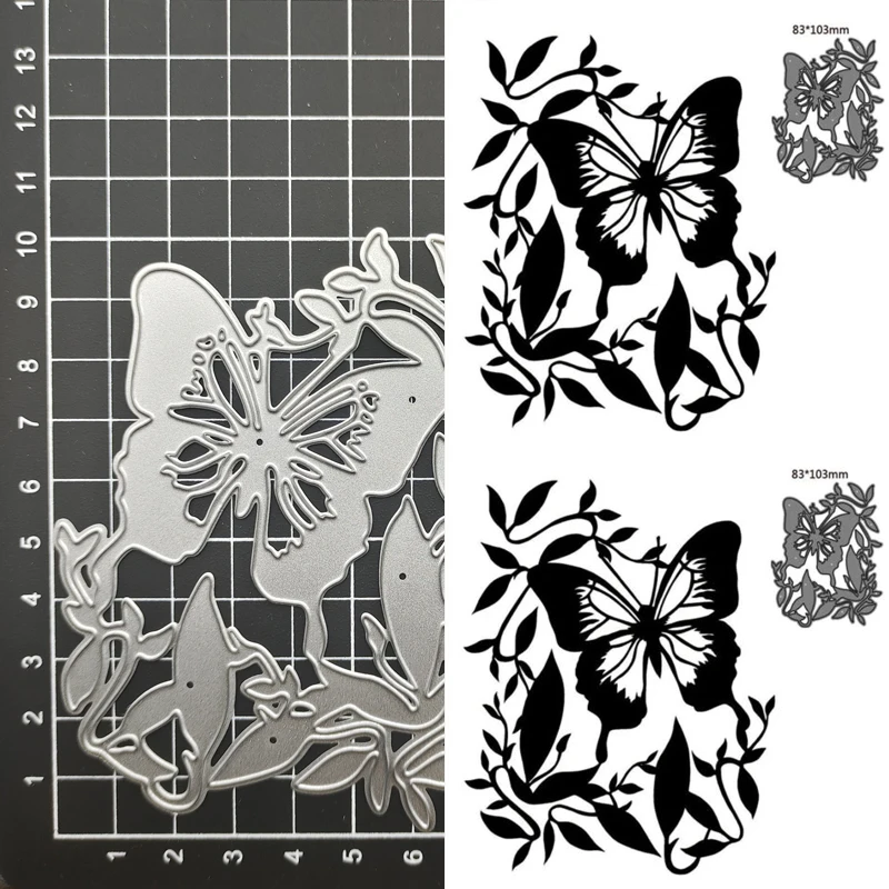 

Metal Cutting Dies Cut Mold Butterfly Leaf Decoration Scrapbook Paper Craft Knife Mould Blade Punch Stencils