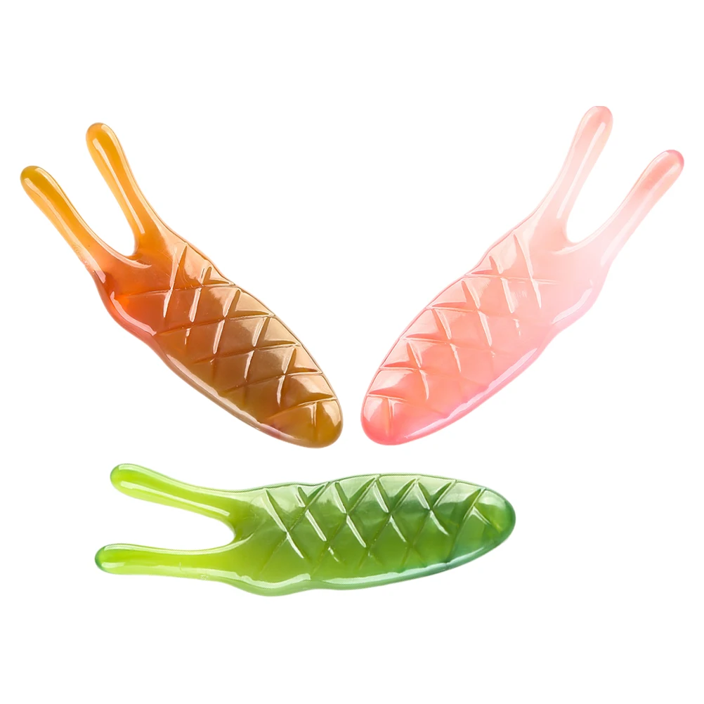 

3Pcs Nose Massage Scraper Resin Tool Set Two-Prong Face Manual Massager Portable Lightweight Elevation Nose Bridge