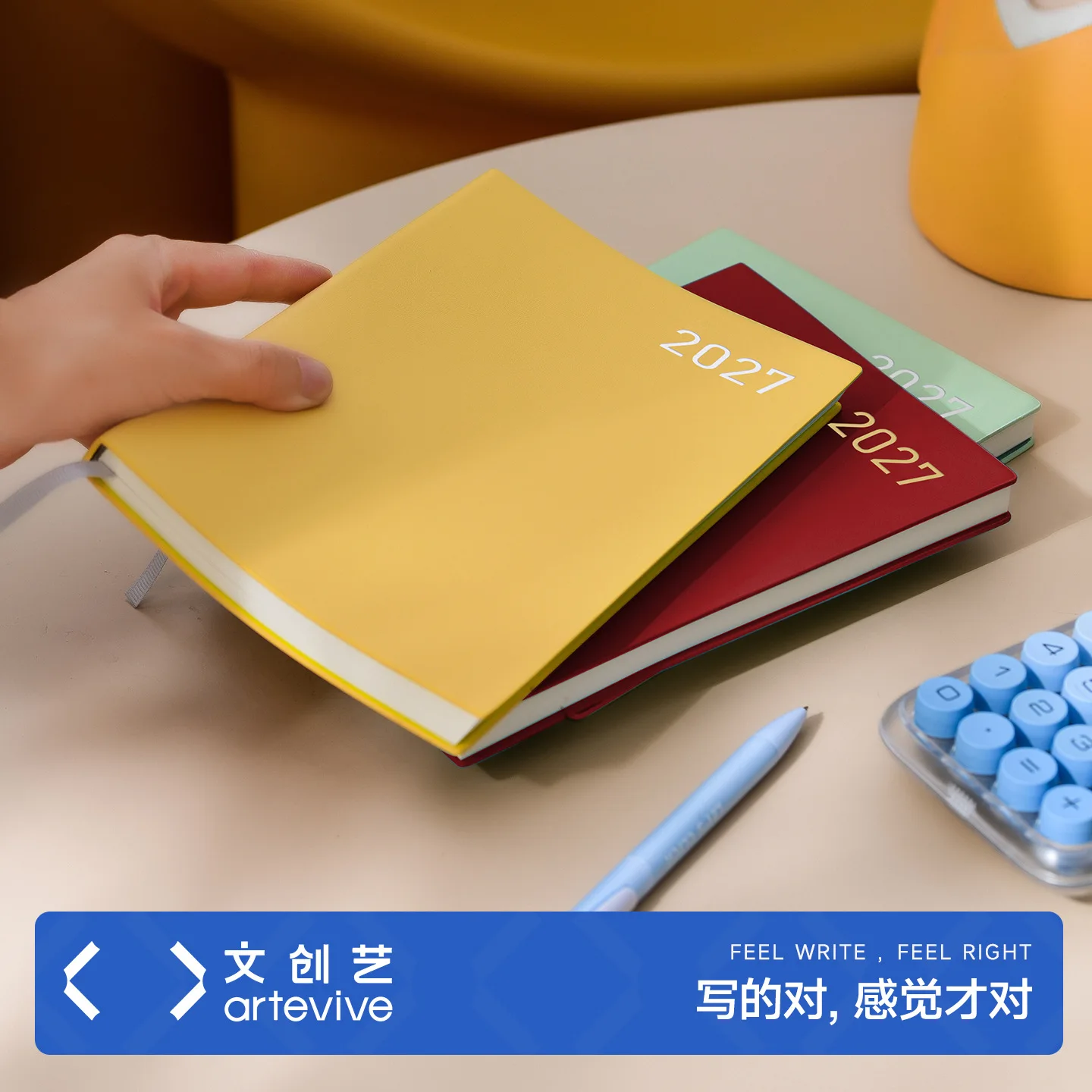 2027 A5 Weekly Planner Notebook 210 Pages Soft Faux Leather Cover 100gsm Acid Free Paper 212x146mm Monthly Weekly Layout 180
