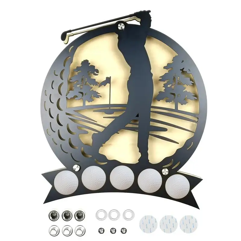 Golf Ball Display Shelf Golf Ball Wall Display Holder Case Golf Ball Rack Stand Art Golf Ball Wall Hangings Storage organizer